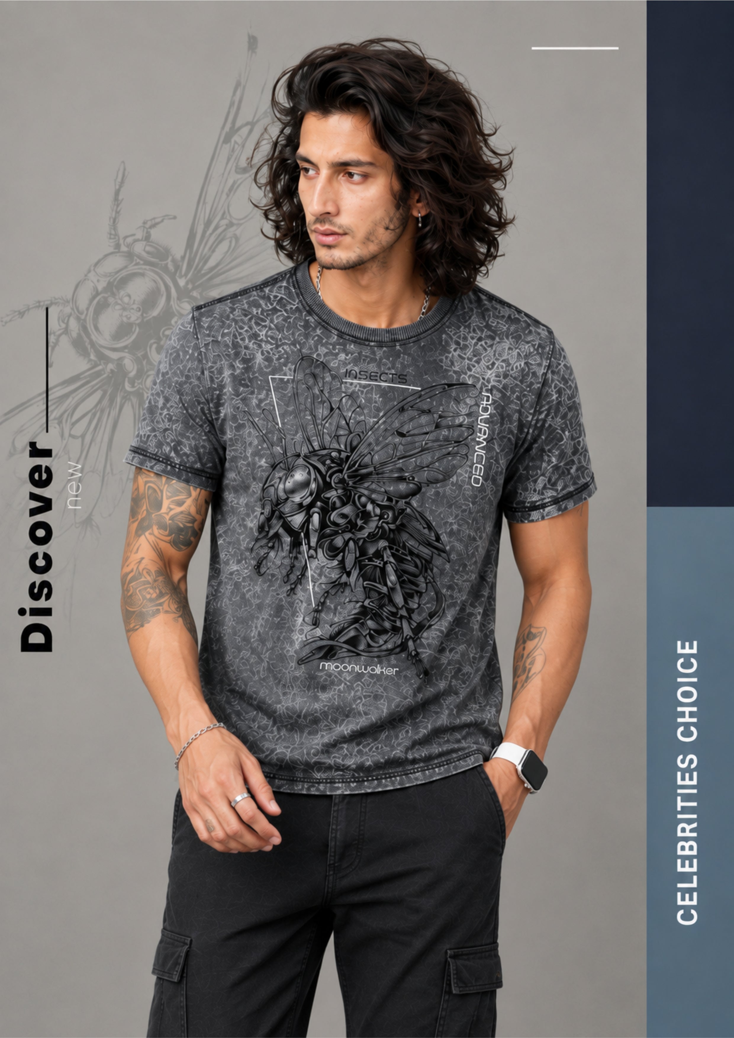 ACID-WASHED GRAPHIC T-SHIRT