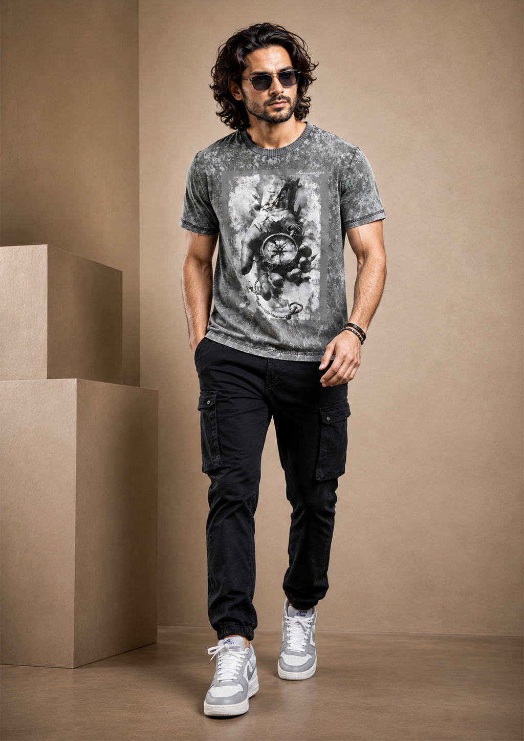 ACID-WASHED GRAPHIC T-SHIRT