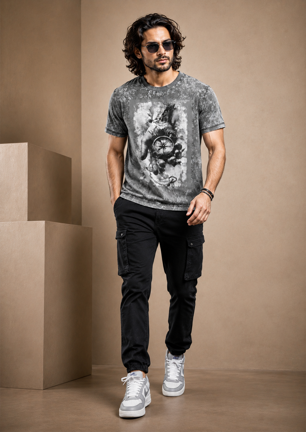 ACID-WASHED GRAPHIC T-SHIRT