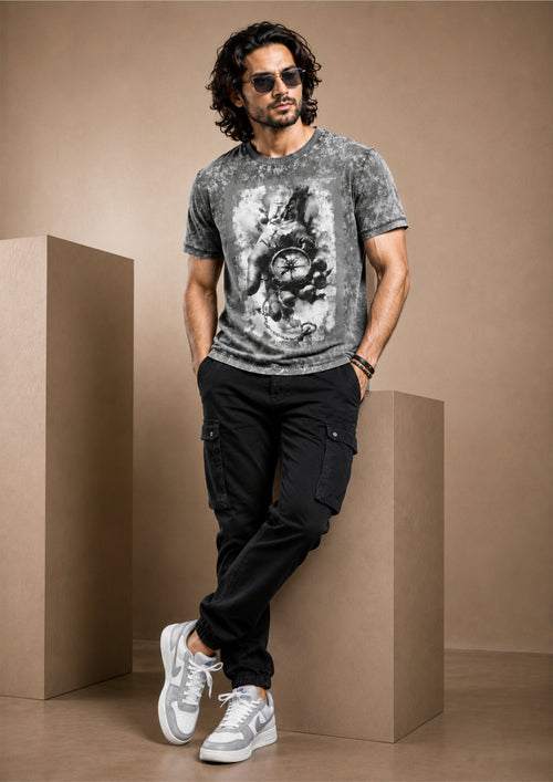 ACID-WASHED GRAPHIC T-SHIRT