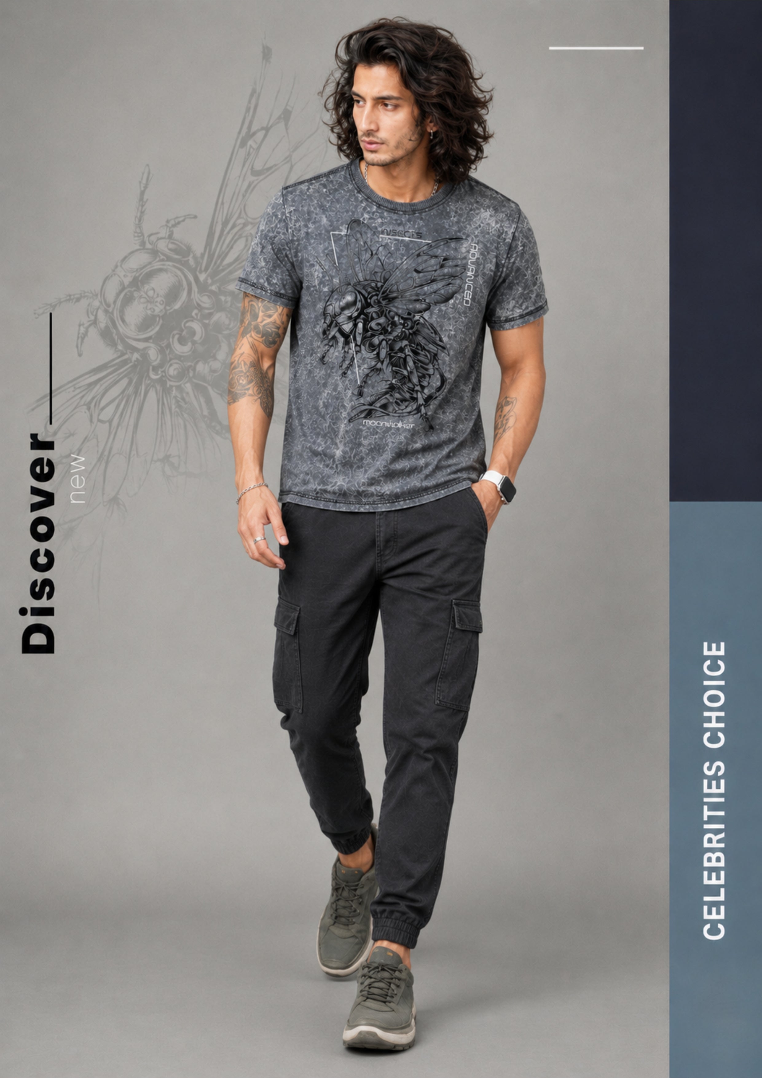 ACID-WASHED GRAPHIC T-SHIRT