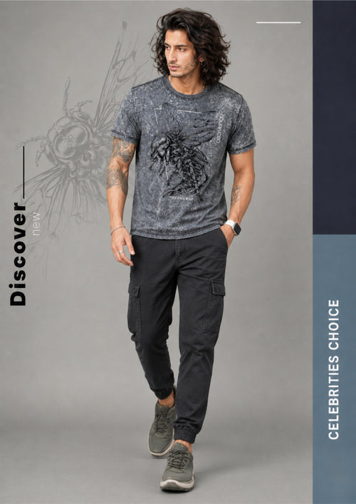 ACID-WASHED GRAPHIC T-SHIRT