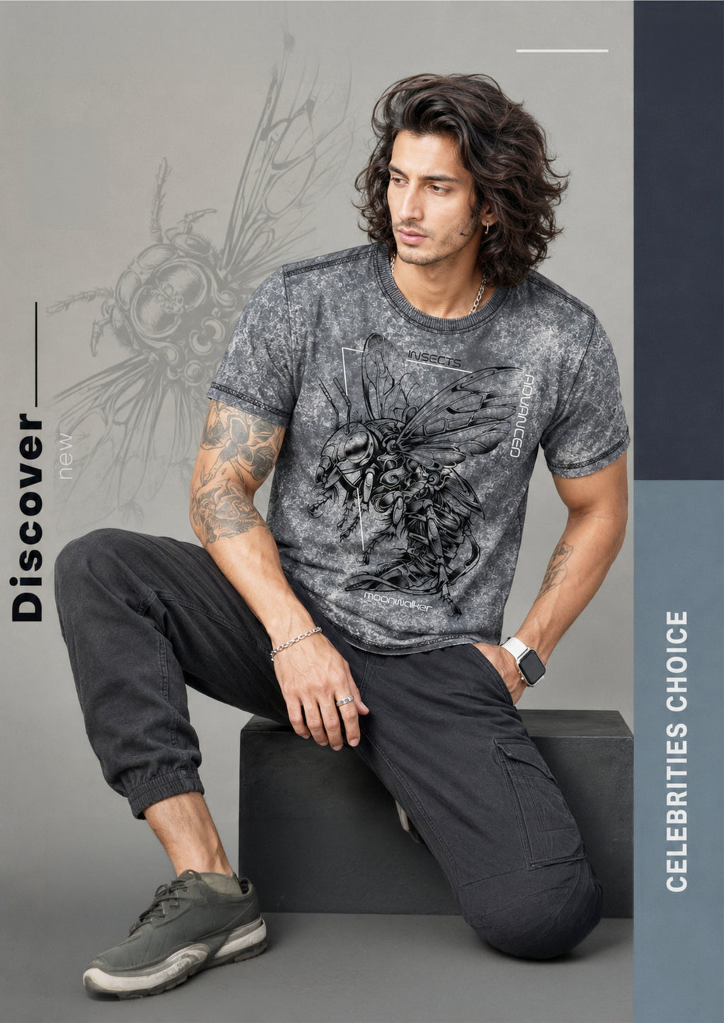 ACID-WASHED GRAPHIC T-SHIRT
