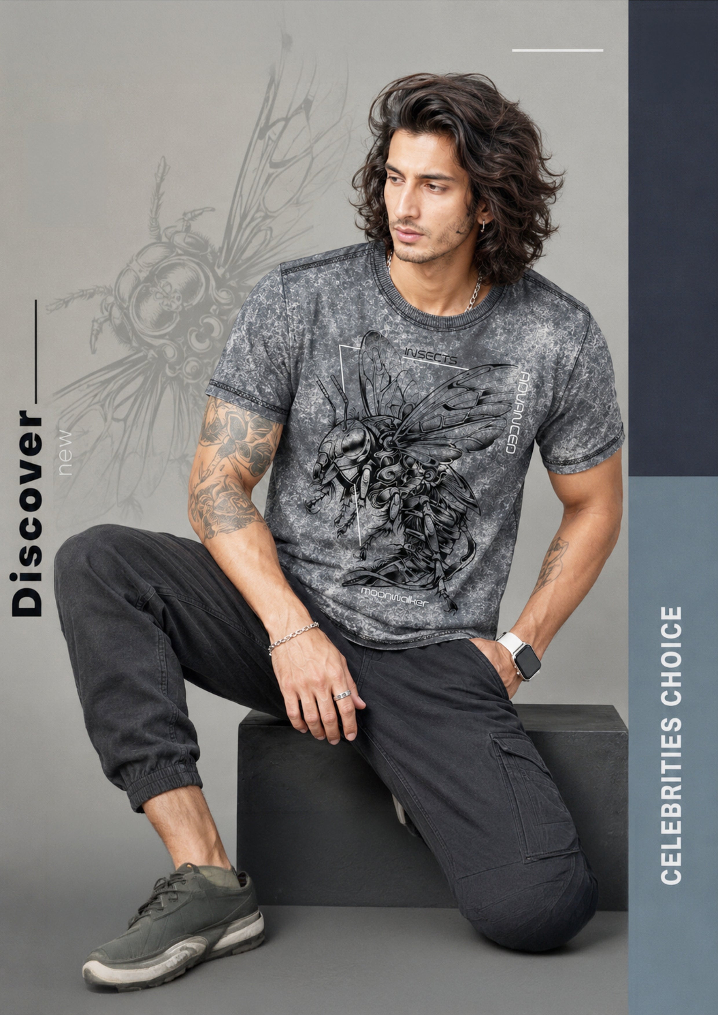 ACID-WASHED GRAPHIC T-SHIRT
