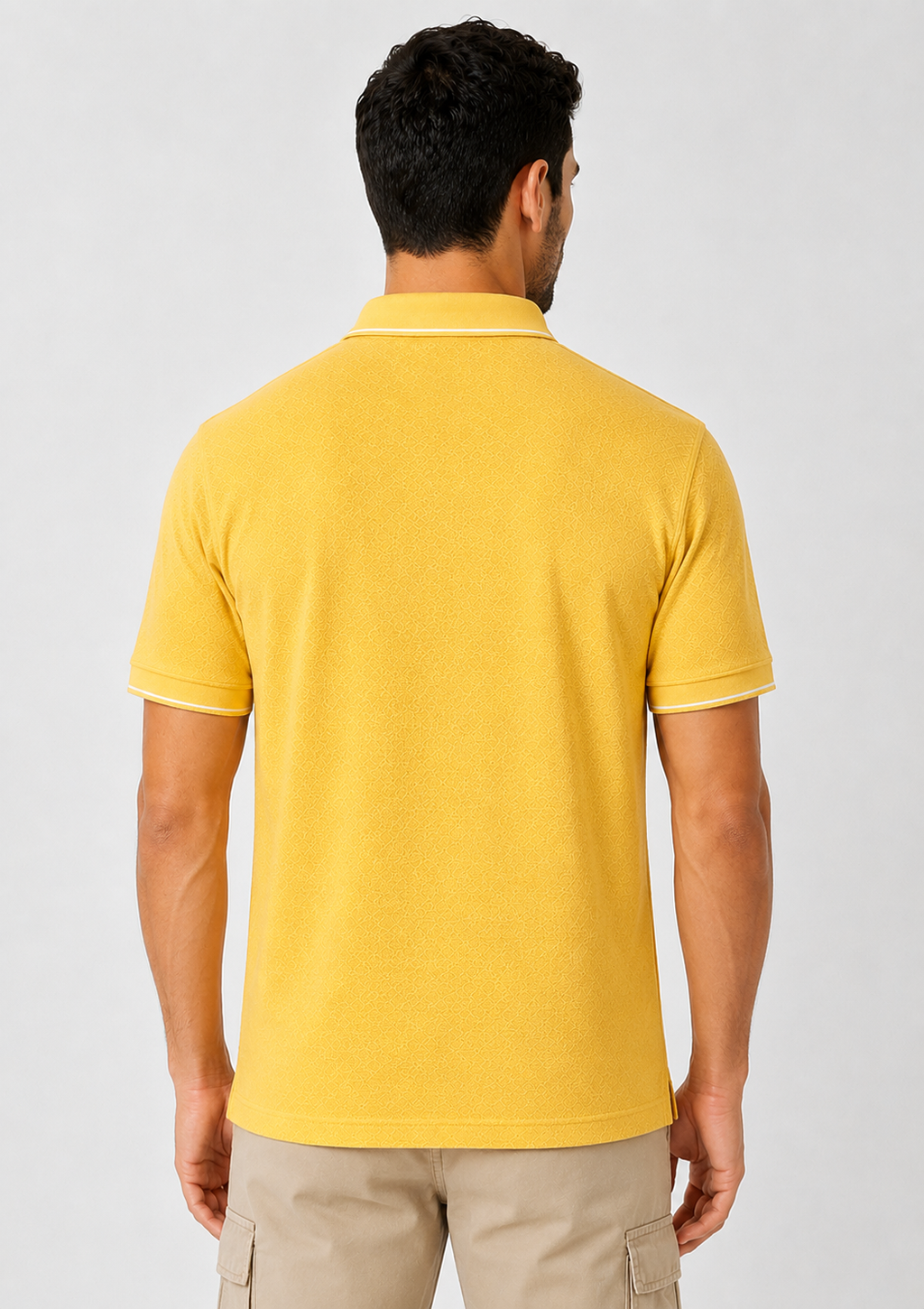 POLO NECK T-SHIRT (BIRDS EYE)