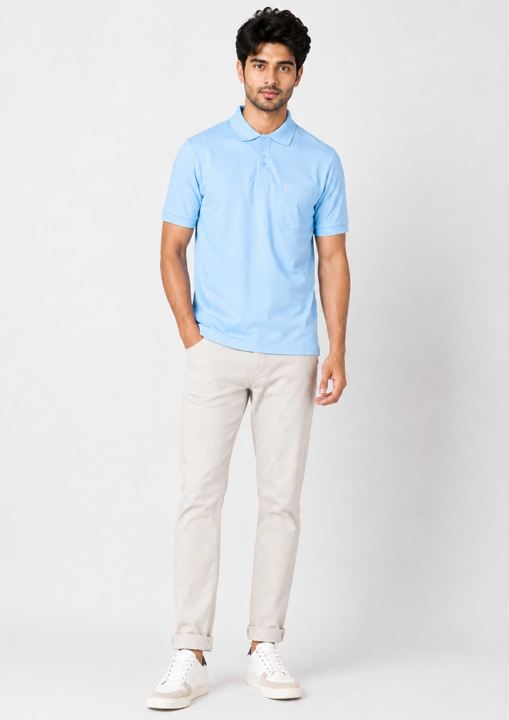 POLO NECK T-SHIRT (MERCERISED)