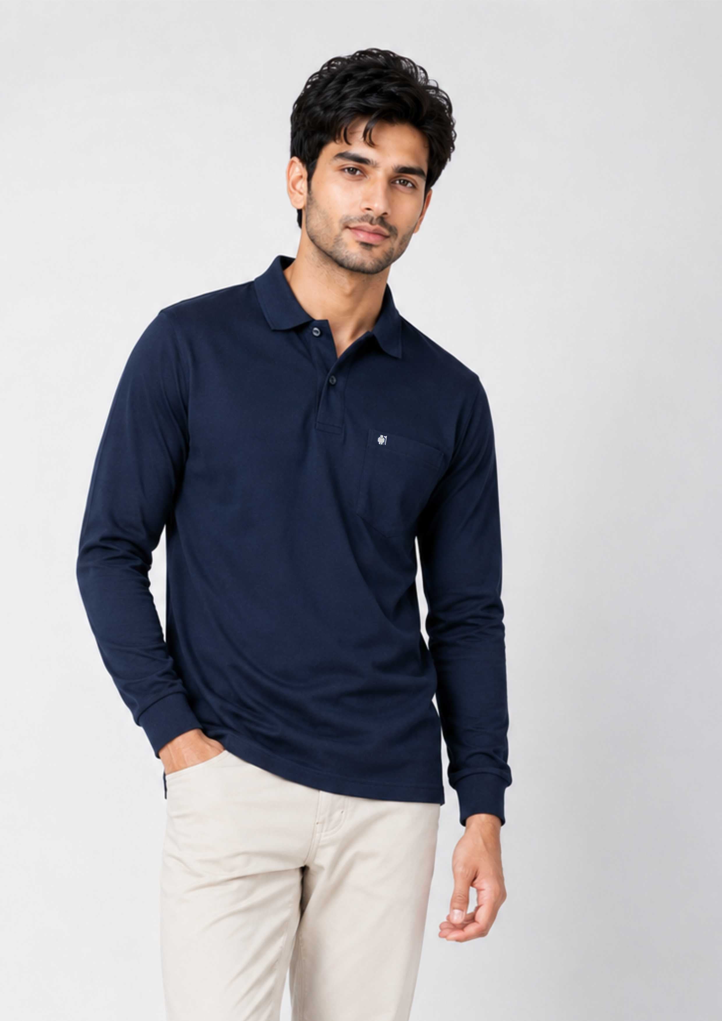 POLO NECK T-SHIRT (MERCERISED)